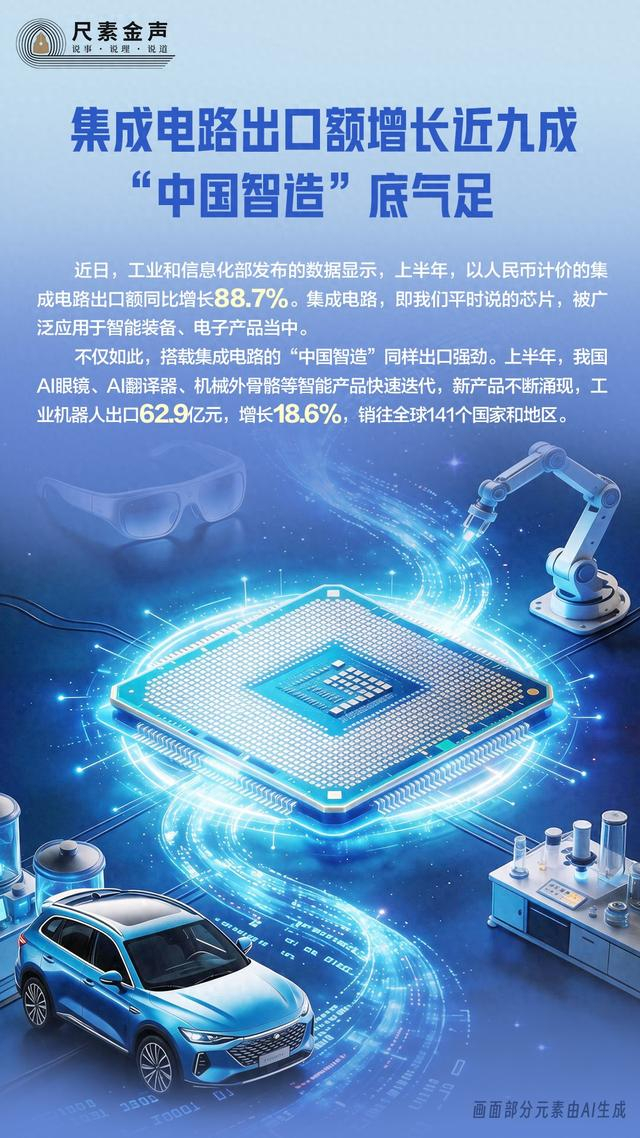 集成电路出口额增长近九成，“中国智造”底气足