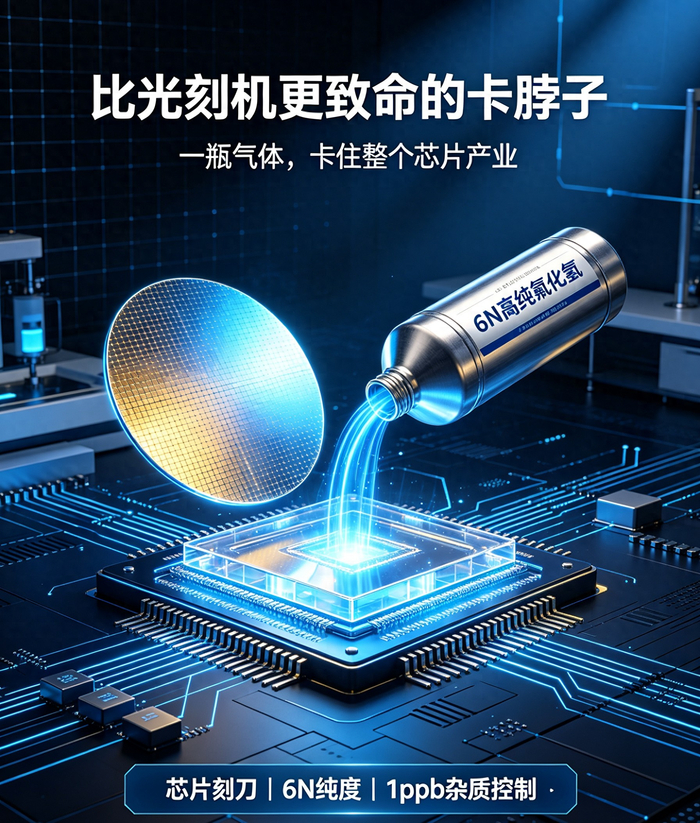 比光刻机更致命的卡脖子：一瓶气体，卡住整个芯片产业